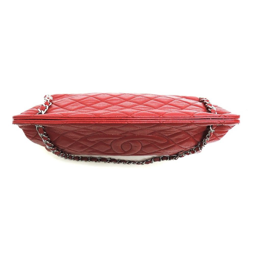Chanel Caviar Skin Red Leather Bag! MINT! - Picture 7 of 10